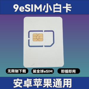 9eSIM v0版小白卡：支持无限下载全球eSIM｜同时装15张esim卡｜国行手机用它可以秒变eSIM手机