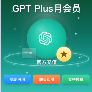 ChatGPT  Plus月会员 官方充值 (整月质保)